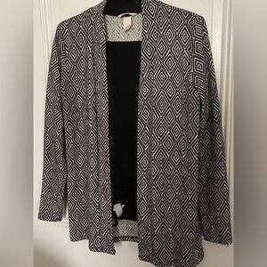 H&M Black and White Patterned Blazer